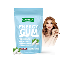 Gommes Énergétiques OEM Marque Blanche avec Menthe Arctique et Bonbons à la Menthe Poivrée pour une Haleine Fraîche et un Soutien Quotidien