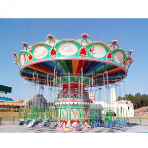 Manèges électriques à chaises volantes de 16 à 36 places à vendre, attractions de parc d'attractions en plein air, matériaux durables en fibre de verre, métal et acier - Product Image 3