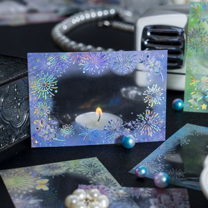 10 pegatinas por paquete, serie de fuegos artificiales brillantes, pegatinas plateadas en 3D <span class=keywords><strong>con</strong></span> temática de fuegos artificiales para planificador - Product Image 3