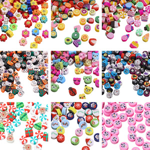 Cuentas de Navidad, Frutas, Flores, Animales, Colgantes de Arcilla Polimérica, Pulseras, Collares, Materiales para Abalorios, Accesorios de Joyería DIY para Halloween - Product Image 1
