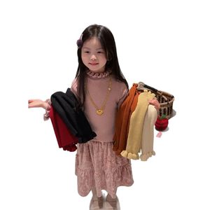 Tongxingyuan Knitted Sweater Solid Color Bubble Collar Thickening Soft Base Layer For Girls Winter Wear - Product Image 5