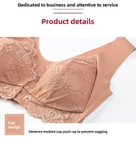 Sujetador de Maternidad con Abertura Frontal, Talla Grande, Sin Varillas, con Encaje, para Lactancia, Transpirable, Cómodo, para Dormir, para Mujeres con Curvas