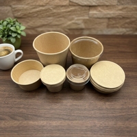Gobelets à sauce/condiment en papier kraft biodégradable, écologiques, sans BPA, durables, recyclables, avec couvercle anti-fuite en PE laminé