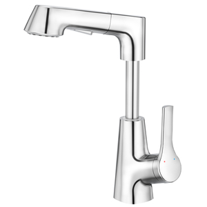 Grifo de Lavabo de Alta Calidad con Recubrimiento de Cromo, Altura Ajustable, Monomando, Extraíble, Mezclador de Agua - Product Image 1