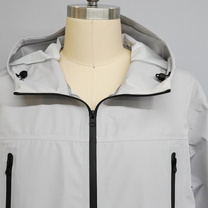 カスタムロゴ入りシルバー防風防水メンズ・レディースウィンドブレーカー - Product Image 3