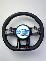 Volant sport en cuir et daim pour Mercedes-Benz W204/W205/W213/W219/W222/A45/E63/GLE/GLS// GT/C63/E63/S63/G63