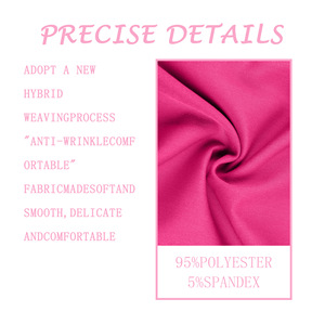 Women <b>Scrub</b> Top V-Neck Short Sleeve Pink Moisture Wicking Knitted Hospital Uniform - Product Image 5