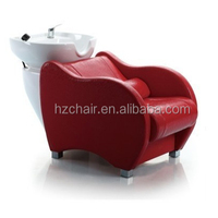 Rouge salon salon de coiffure meubles lavage cheveux en gros pas cher classique shampooing chaise