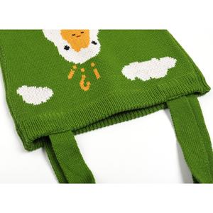 Bolso de compras de acrílico con diseño de animales de dibujos animados, tejido jacquard, con logotipo, para mujer, bolso de hombro individual de ganchillo - Product Image 3