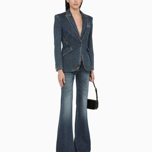 Nouveaux jeans pour femmes, jeans baggy tendance, jeans bleus en coton évasés pour femmes - Product Image 5