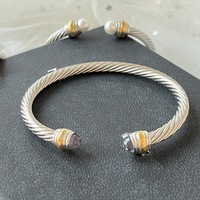 Bijoux ouverts pour les mains en laiton 5MM incrustés de diamants, populaires en Europe et en Amérique