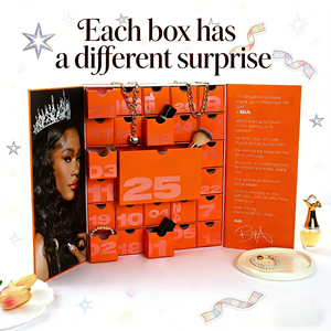 Boîte à tiroirs colorée pour emballage surprise, emballage <span class=keywords><strong>beauté</strong></span>, <span class=keywords><strong>calendrier</strong></span> de l'avent de Noël personnalisé en carton pour cosmétiques et produits de <span class=keywords><strong>beauté</strong></span>, livraison en 25 jours - Product Image 1