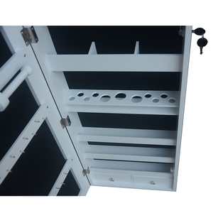 Casier de rangement pour <span class=keywords><strong>bijoux</strong></span>, miroir sur plein écran, <span class=keywords><strong>porte</strong></span> murale, <span class=keywords><strong>armoire</strong></span> à <span class=keywords><strong>bijoux</strong></span> blanche - Product Image 4