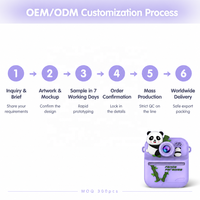 Appareil photo instantané pour enfants OEM ODM avec écran IPS HD de 4 pouces, double objectif, impression thermique