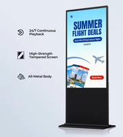 Kiosque interactif vertical à écran tactile de 43 pouces, à cadre fin, avec WiFi et logiciel CMS, idéal pour les centres commerciaux et les bureaux