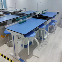 Ensemble de bureau et chaise de laboratoire scolaire de grande qualité avec structure métallique pour les ateliers des écoles et des hôpitaux-Design moderne
