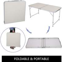 Table de repas d'extérieur pliable en aluminium, légère, durable, étanche, facile à transporter, design moderne personnalisé, idéale pour la gym et le barbecue – Meilleure vente