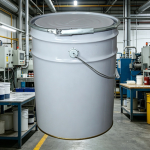 Conteneurs d'encre/peinture, vente directe d'usine, matériau en tôle, seau métallique de 20L avec couvercle - Product Image 1