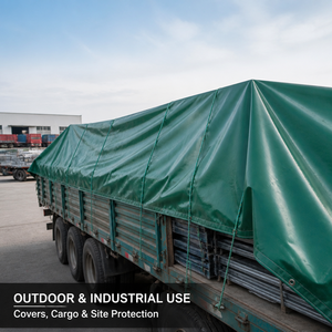 Lona Impermeable Resistente de Color Verde para Uso en Exteriores, Tejido Plano - Product Image 3