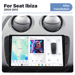 MEKEDE DUDU7 Car-play Android Auto Car Audio Radio GPS Navegación 2K Pantalla Reproductor multimedia para Seat <span class=keywords><strong>Ibiza</strong></span> 2009-2013 - Product Image 6