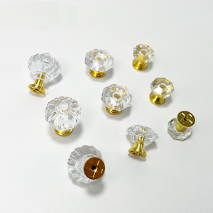 Transparent Plastic Gold Durable Modern Eco-friendly <b>Handle</b> for Kitchen Dressers Bedroom Wardrobes Cabinets Drawers Single-hole - Product Image 1