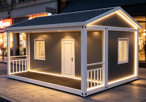 Maison préfabriquée à toit en pente, véranda, dortoir mobile, café, bar, magasin de proximité, imperméable, isolée thermiquement, assemblage rapide - Product Image 5