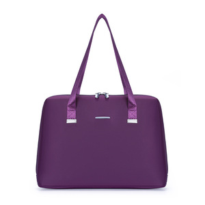 Sac à ordinateur portable imperméable, mallette à roulettes, pochette avec fermeture éclair, grande capacité, sac à main tendance pour femme, mallette en cuir - Product Image 1