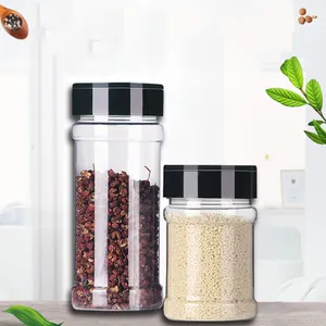 8 oz Food Grade PET plastica spezie erbe polveri granuli di aglio condimento Shaker vaso con Flip Top