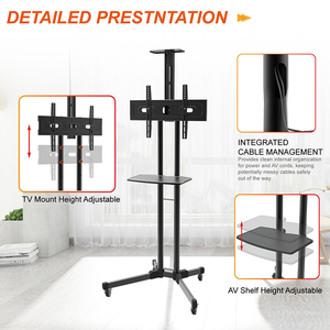 Móvil ajustable <span class=keywords><strong>soporte</strong></span> de <span class=keywords><strong>tv</strong></span> de montaje en exposición Pantalla de 32 "-70" supresor - Product Image 4