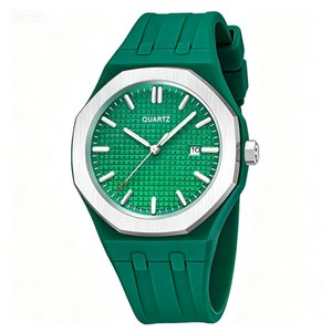 Stainless Steel Alloy <b>Case</b> Quartz <b>Watch</b> Fashion Sports Silicone Strap Calendar Quartz <b>Watch</b> Couple <b>Watch</b> - Product Image 5
