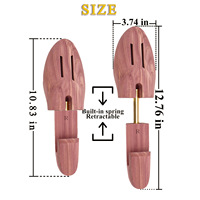 EUDR Embauchoir et élargisseur de chaussures en bois de cèdre rouge massif, désodorisant, moule de mise en forme réglable pour bottes, fabriqué en Chine