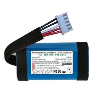Batterie <span class=keywords><strong>Li</strong></span>-<span class=keywords><strong>Ion</strong></span> 18650-2S ST-06 7.4V 3400mAh pour haut-parleur Bluetooth SRS-XB31 SRS-XB32 SRSXB31 SRSXB32 Z218 - Product Image 1