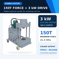 Presse mobile pour roues, commande manuelle, 2,2 kW, pour réparation de transmissions et démontage de pivots de roue, avec dispositif réglable personnalisé