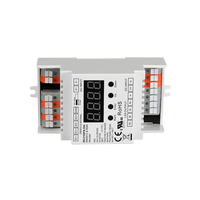 Décodeur DMX512 à 4 canaux compatible RDM, contrôleur LED sur rail DIN 12-48VDC, variateur CV PWM pour éclairage architectural de scène