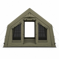 Tente de glamping pour fêtes 17,2 m² 480x360cm en Oxford 600D vert imperméable avec fenêtres TPU amovibles pour événements en extérieur
