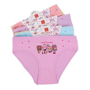 UOKIN Atacado de Fábrica Pacote com 12 Peças Calcinhas Infantis de Algodão Estampadas com Personagens para Meninas de 4 a 10 Anos e Adolescentes - Product Image 1