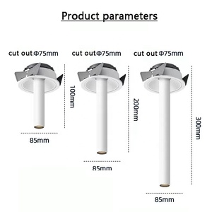 Lumière anti-éblouissante blanche de la tache 7w le long COB en aluminium de moulage mécanique sous pression a mené le plafond Downlight enfoncé - Product Image 3
