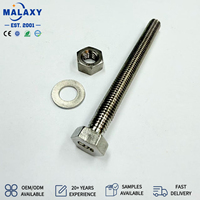 Kit de fixation Malaxy 2.4819 Hastelloy C276 avec boulons hexagonaux, écrous et rondelles plates, résistant aux hautes températures