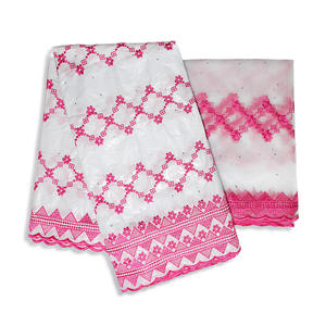 Offre Spéciale <span class=keywords><strong>Bazin</strong></span> Brodé, 5+2 Yards, Style Nigérian, <span class=keywords><strong>Bazin</strong></span> <span class=keywords><strong>Blanc</strong></span> 100% Coton - Product Image 6