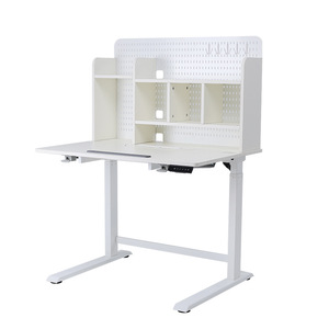 NATE Children's Electric Height Adjustable <b>Study</b> Desk Single Motor Folding Writing Table Minimalist Design Metal <b>Material</b> - Product Image 3