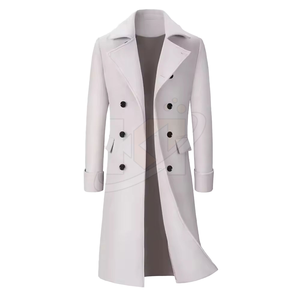 <b>Men</b> Classic Wool Trench Coat Winter <b>Long</b> Outerwear Vintage Style Warm Elegant Fashion <b>Jacket</b> Sheep Eco-Friendly Woolen - Product Image 2