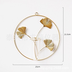 Seeking Excellence Ginkgo Leaf Wall Hanging Glass Hydroponic Vase Rectangle Living Room Decor - Product Image 5