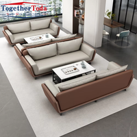 Vente en gros Ensemble de canapés de bureau sectionnels à trois places modernes, luxueux et élégants, de style exécutif et minimaliste pour petits appartements et hôtels