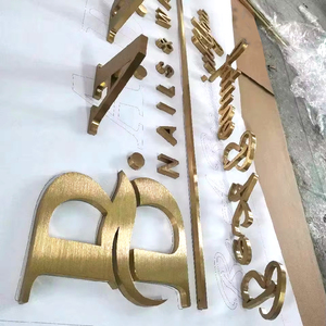 Kustom Pabrik Mirror-cut 3D huruf cermin-finish baja simbol alfanumerik tanda 3D untuk iklan toko luar ruangan - Product Image 1