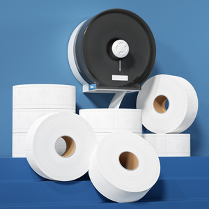 Papel Higiénico para Hotel, Rollo Gigante Ecológico de Lujo, Comercial, Blanco/Estampado, Resistente, Suave, Premium, Jumbo - Product Image 6