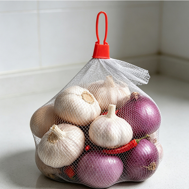 Fruit Vegetable Packing Netting of Garlic Net Onions Vegetable Fruit Mesh Bag Wholesale