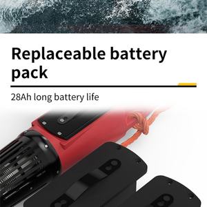 Scooter sous-marin avec interphone, caméra, télécommande, 1 feu d'avertissement, batterie amovible, accoudoir détachable, bouées de sauvetage - Product Image 3