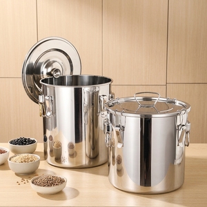 Contenitore <span class=keywords><strong>per</strong></span> Alimenti con Coperchio Ermetico <span class=keywords><strong>per</strong></span> Conservazione di Cereali, Farina e Riso, Grande Capacità, Robusto Barile in Metallo <span class=keywords><strong>per</strong></span> <span class=keywords><strong>Olio</strong></span> - Product Image 6