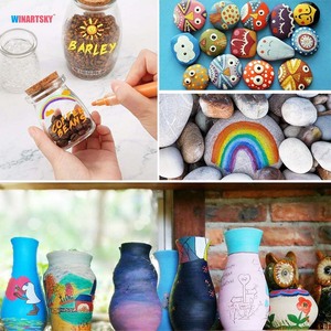 Nghệ Sĩ Sơn Acrylic Cao Cấp, Bộ 8 Màu, Mỗi Loại 60Ml, Sơn Thủ Công Không Độc Hại Với 3 Cọ Và Pallette - Product Image 5