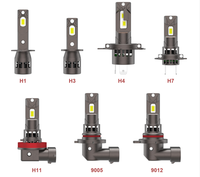 Lampu Depan LED Mobil BrightHalogen Design 12V 60W 6500K IP68 Tahan Air H1 H3 H4 H11 H13 9005 HB3 9006 HB4